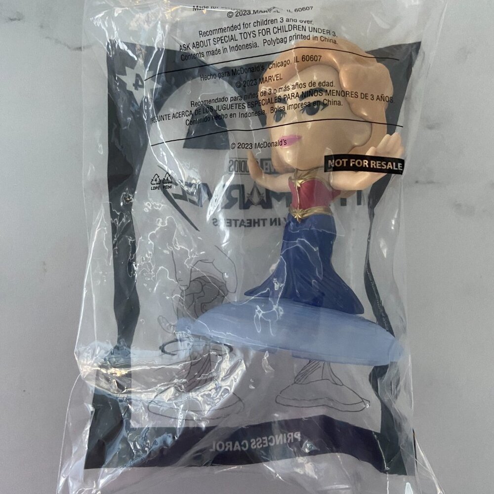 The Marvels Princess Carol #4 McDonalds Kids Happy Meal Toy 2023 Sealed New